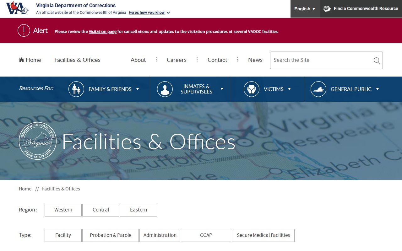 VADOC directory source for Halifax Correctional Unit release records
