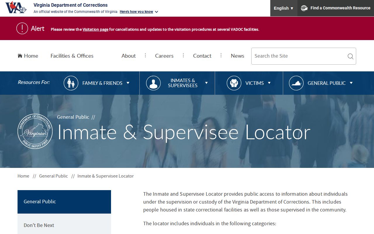 VADOC Halifax County released inmate search form